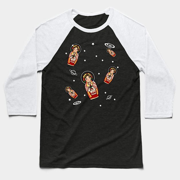 Space Matryoshka Baseball T-Shirt by Starlight Tales